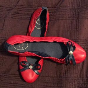 Fun Red Jack Rogers Ballet Flats!